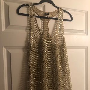 Victoria’s Secret gold sequin coverup